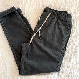 Vuori men’s grey corduroy drawstring pant